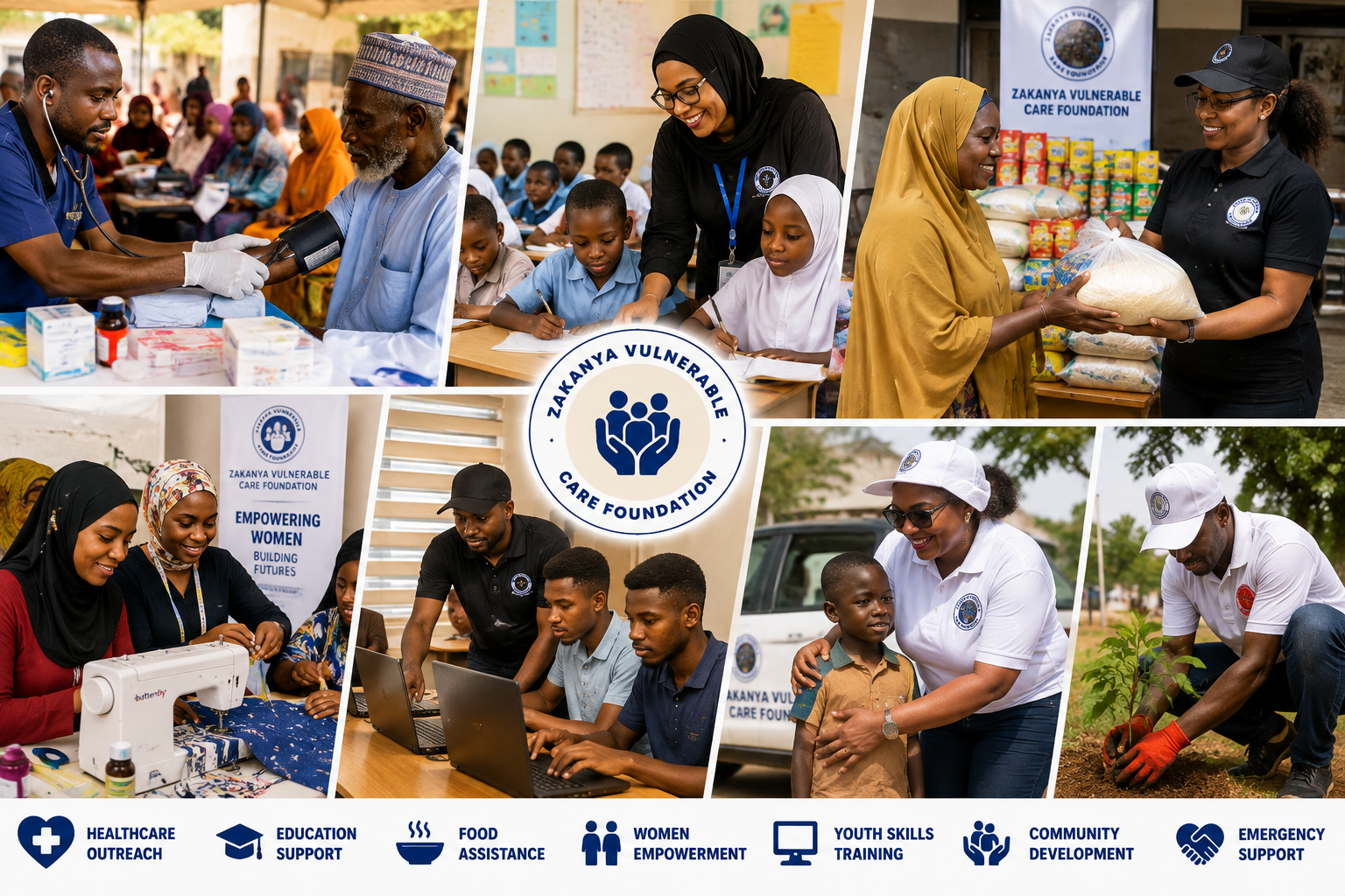 Zakanya Foundation service delivery to a community